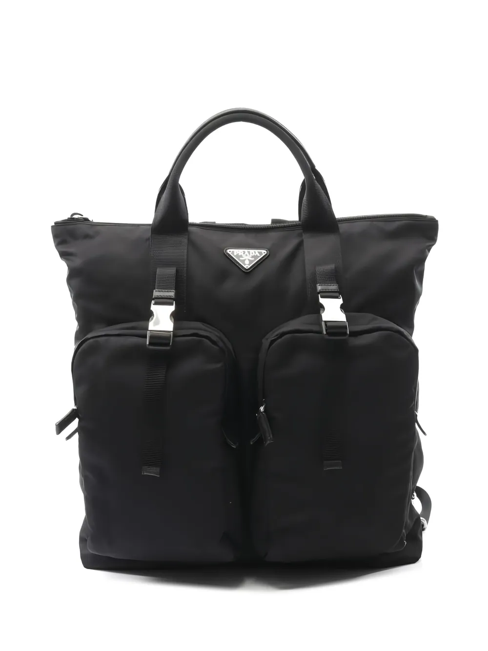 Prada Pre-Owned mochila con logo triangular 2010 | negro | Image 1
