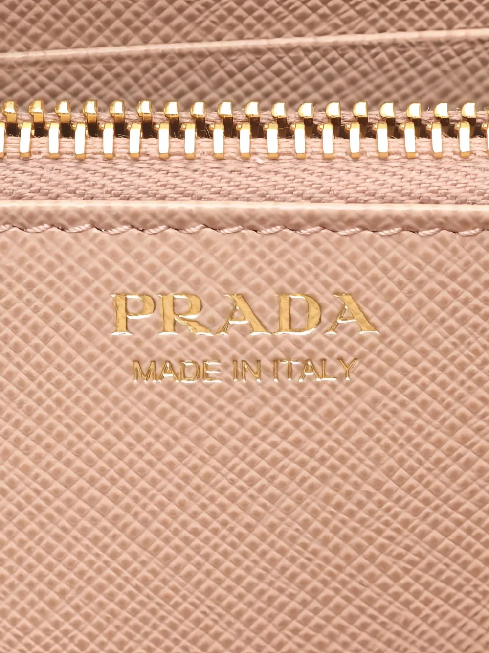 Pre-owned Prada 2020s Triangle-logo Wallet In Neutral