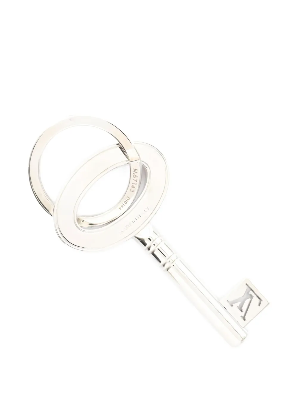 Pre-owned Louis Vuitton 2014 Travel Key Ring In Silver