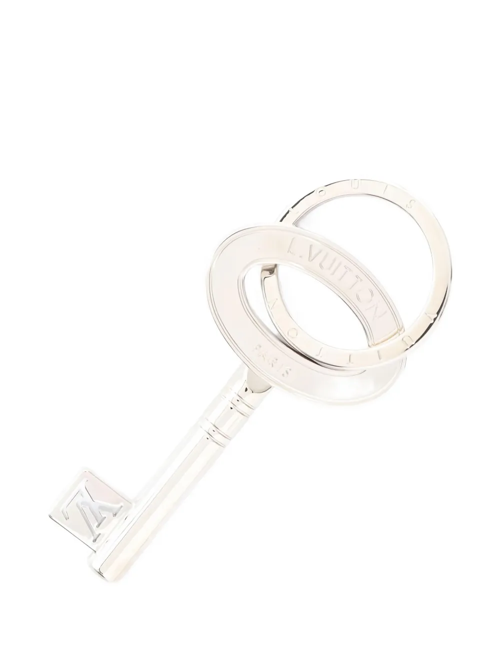 Pre-owned Louis Vuitton 2014 Travel Key Ring In Silver