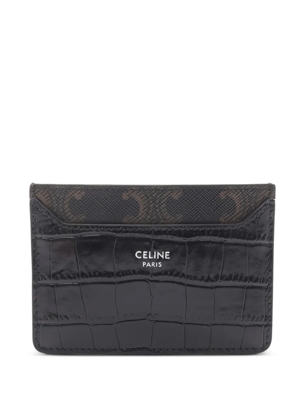 Celine Pre-Owned 2020s Triomphe embossed card holder | Black | Image 1
