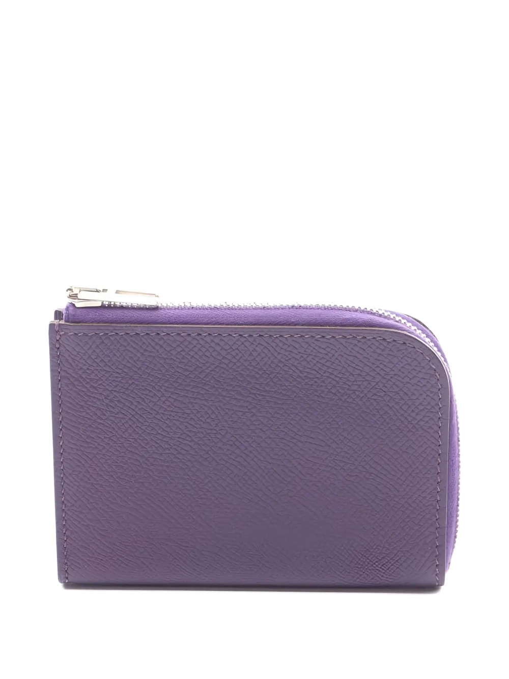 Hermès Pre-Owned 2010 engraved zip coin purse | Purple | Image 1