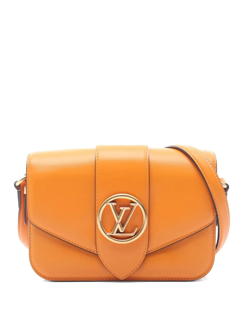 Pre-owned Louis Vuitton 2020 Pont 9 Shoulder Bag In Orange