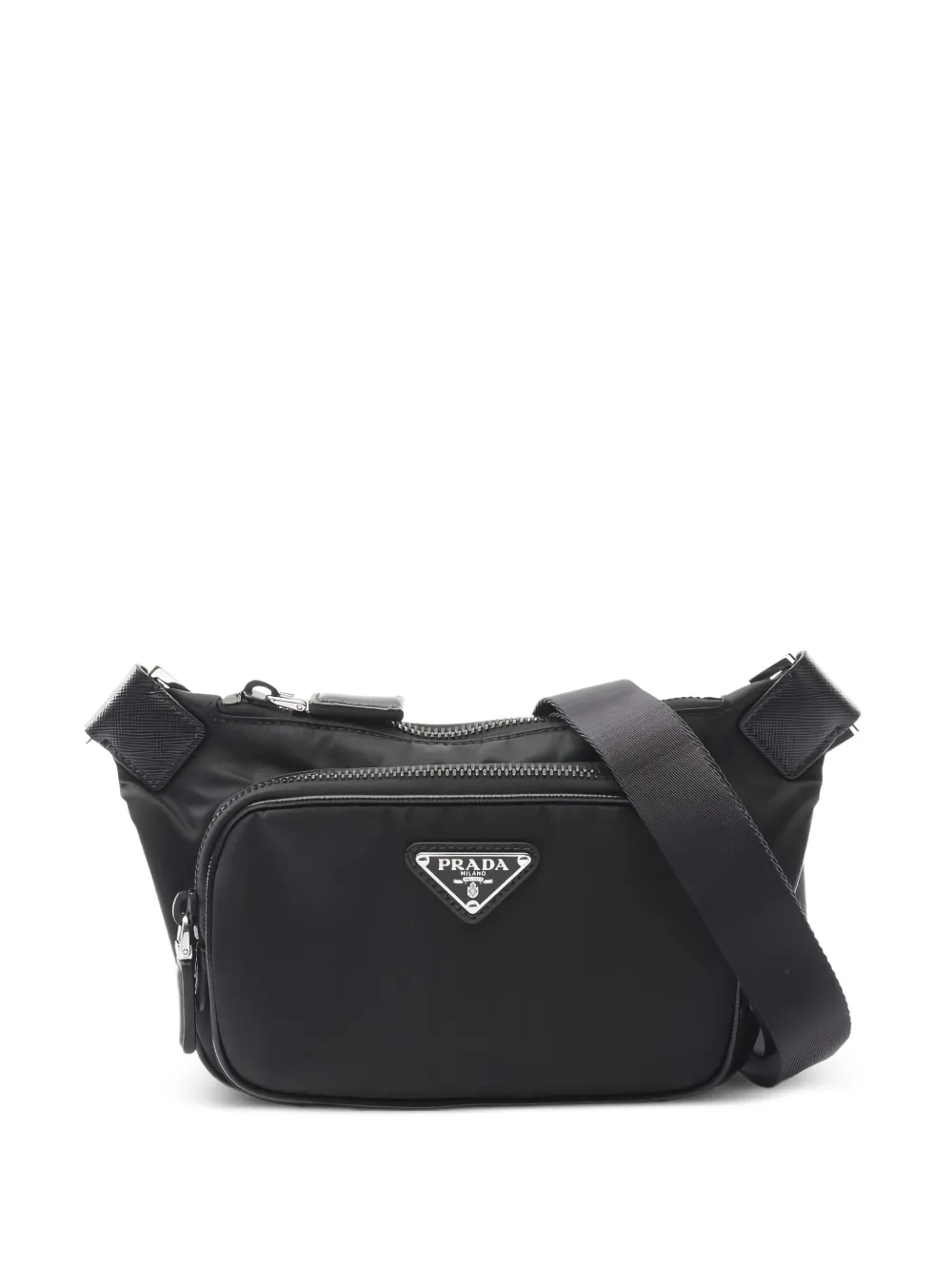 Prada Pre-Owned bolso de hombro con logo triangular 2010 | negro | Image 1