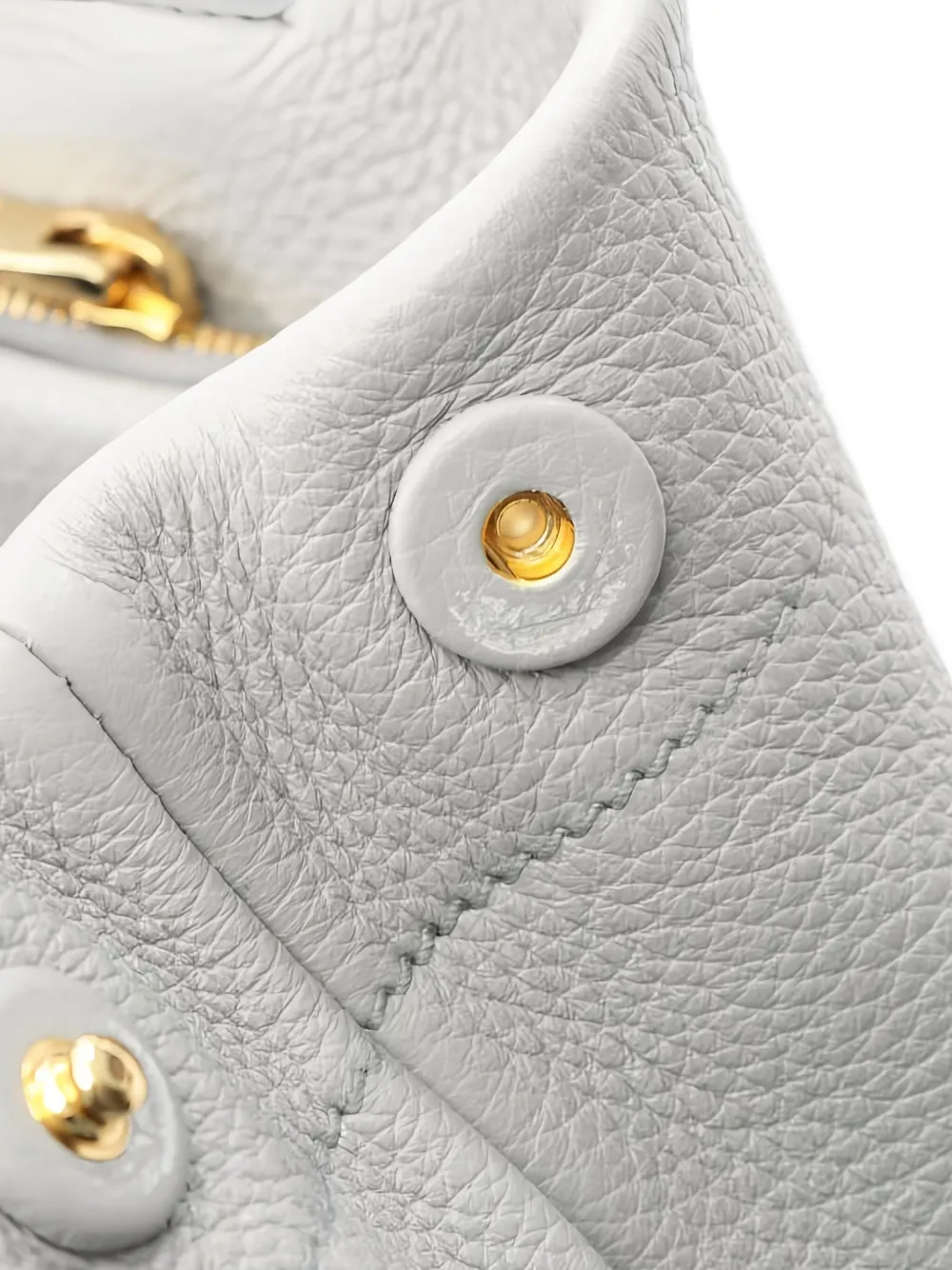 Pre-owned Prada 2010s Vitello Daino Logo-detail Leather Tote Bag In Gray