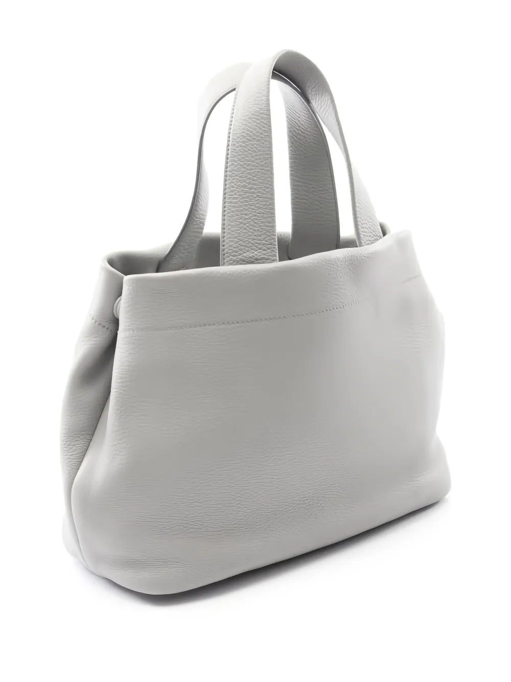 Pre-owned Prada 2010s Vitello Daino Logo-detail Leather Tote Bag In Gray