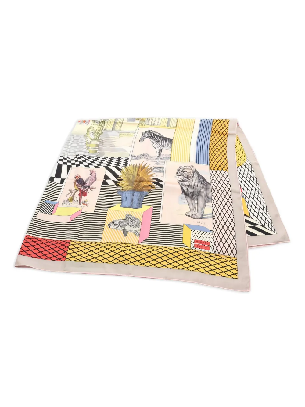 Hermès Pre-Owned 2010s Grand Theatre Nouveau プリント スカーフ - ニュートラル Hermès Pre-Owned 2010s Grand Theatre Nouveau プリント スカーフ - ニュートラル