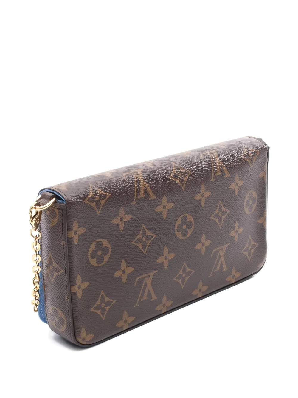 Pre-owned Louis Vuitton 2010s Félicie Monogram Clutch Bag In Brown