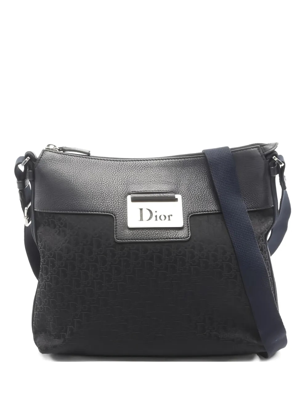 Christian Dior Pre-Owned 2020s トロッター モノグラム ショルダーバッグ - ブラック Christian Dior Pre-Owned 2020s トロッター モノグラム ショルダーバッグ - ブラック