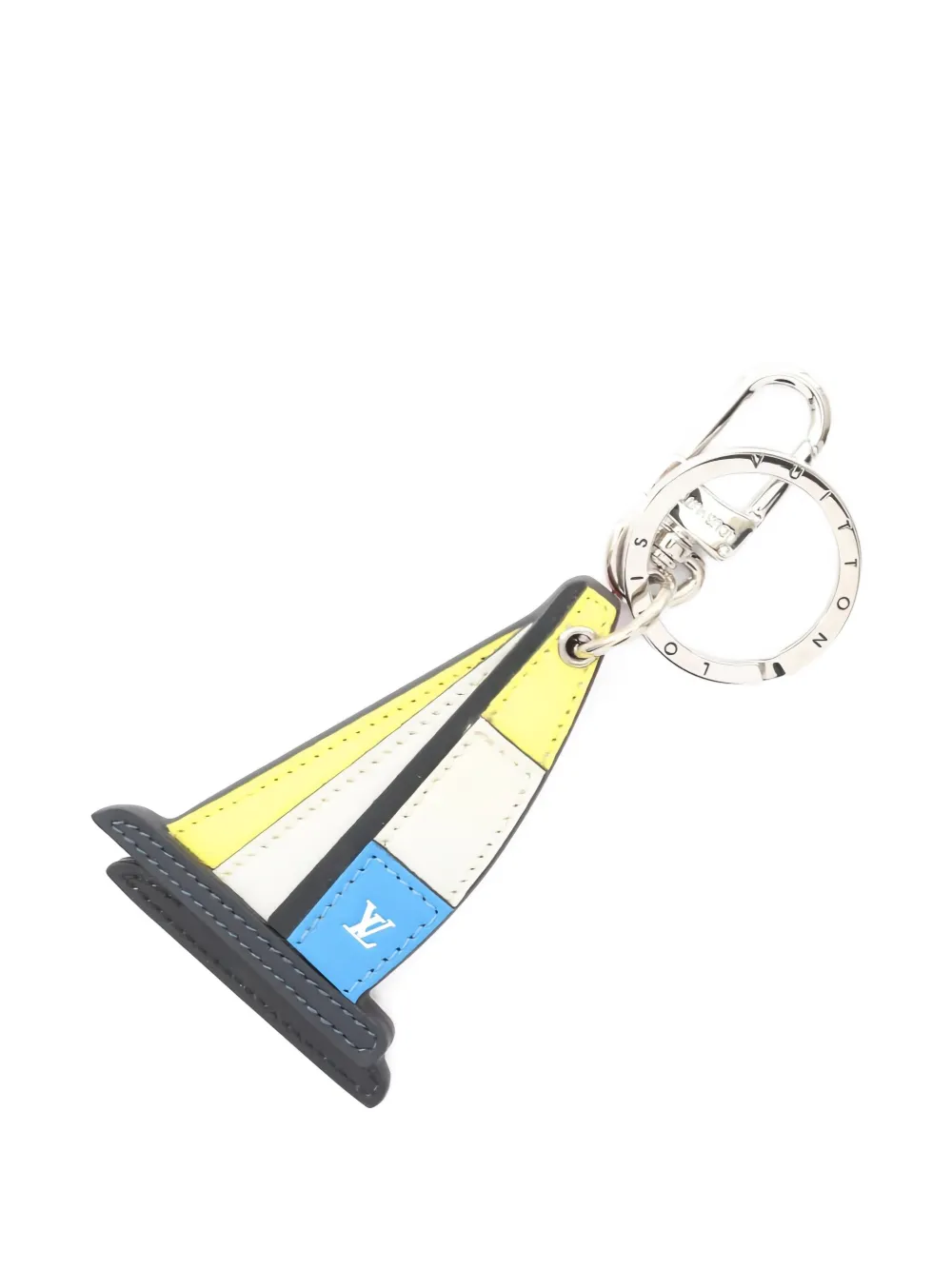 Pre-owned Louis Vuitton 2017 America's Cup Keyring In White