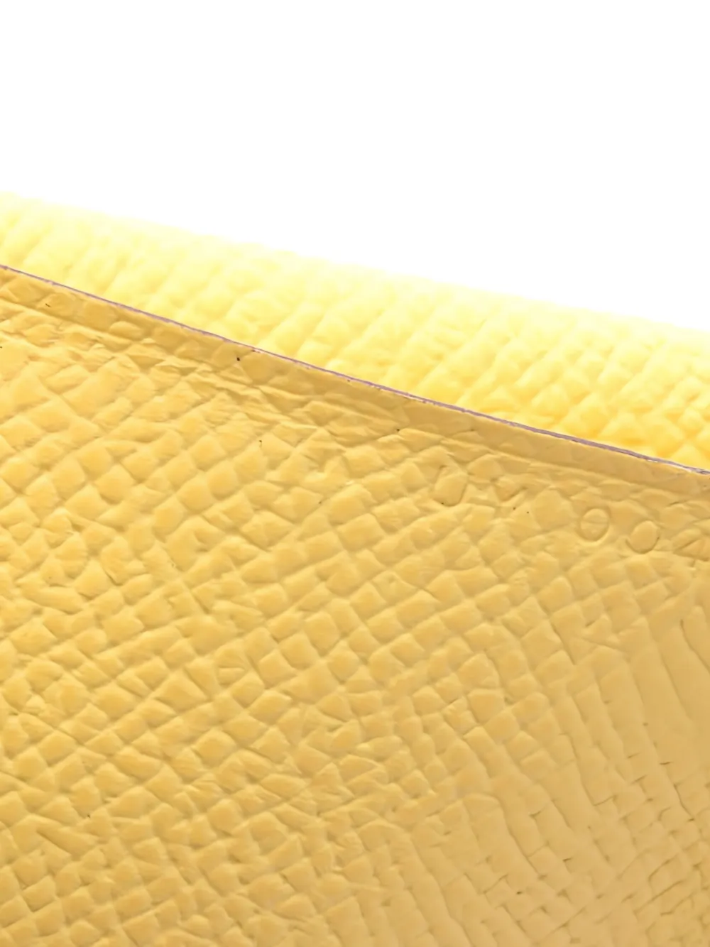 Pre-owned Hermes 2025 Calviduo Sun Leather Coin Wallet In Yellow