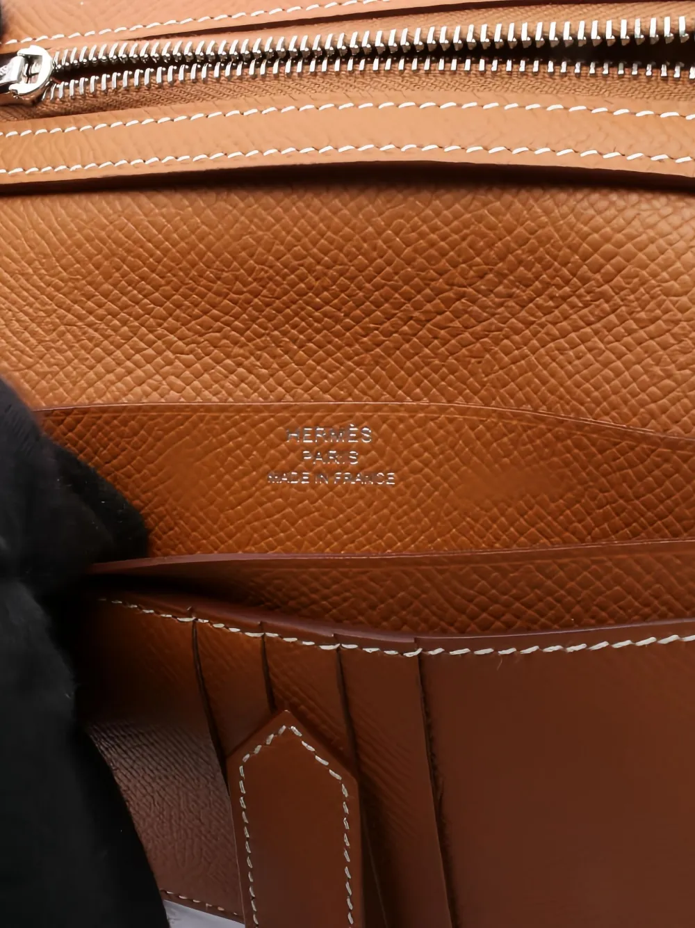 Pre-owned Hermes 2023 Bearn Compact Bi-fold Wallet In Brown