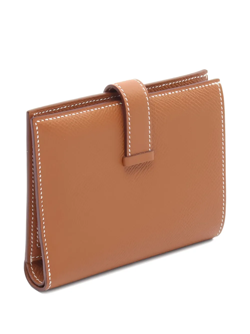 Pre-owned Hermes 2023 Bearn Compact Bi-fold Wallet In Brown
