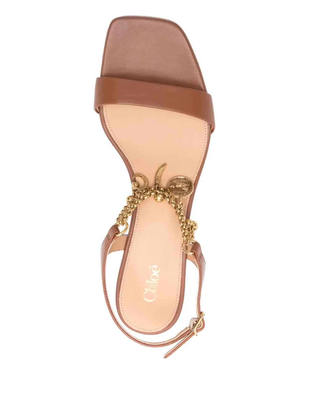 Chloé 50 mm Charms sandalen Bruin