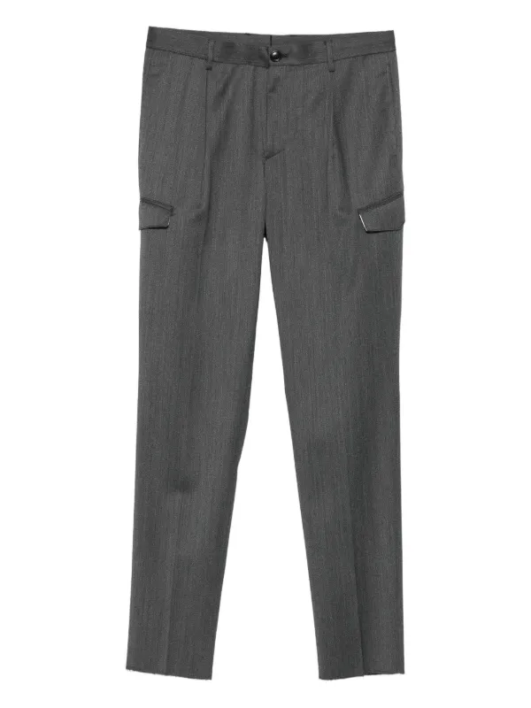 Tagliatore Flap-pockets Trousers in Grey