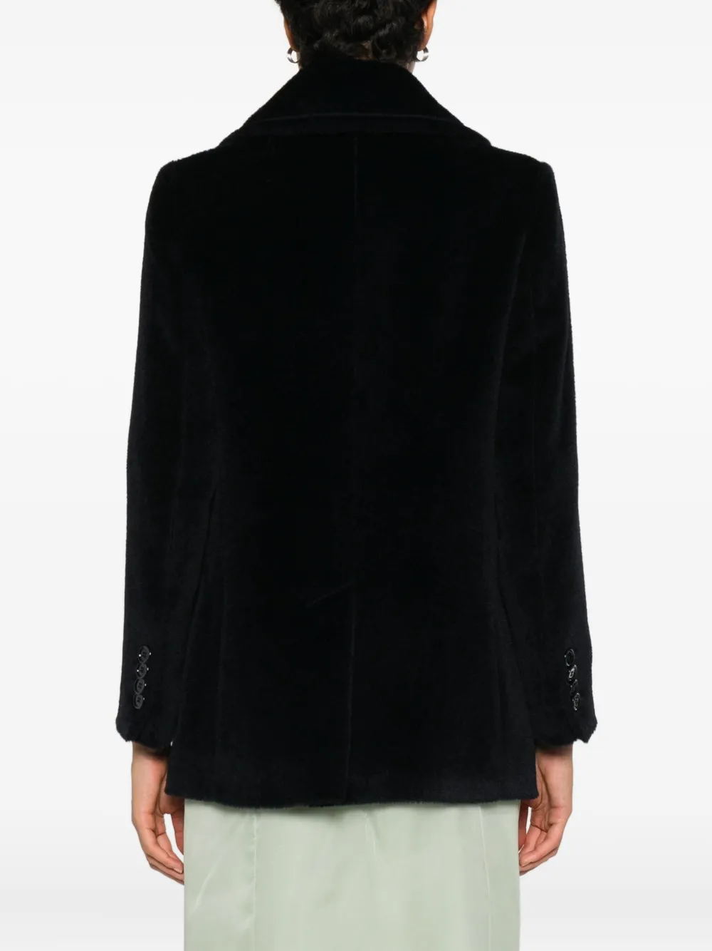 Tagliatore Abric Double-breasted Coat In Black