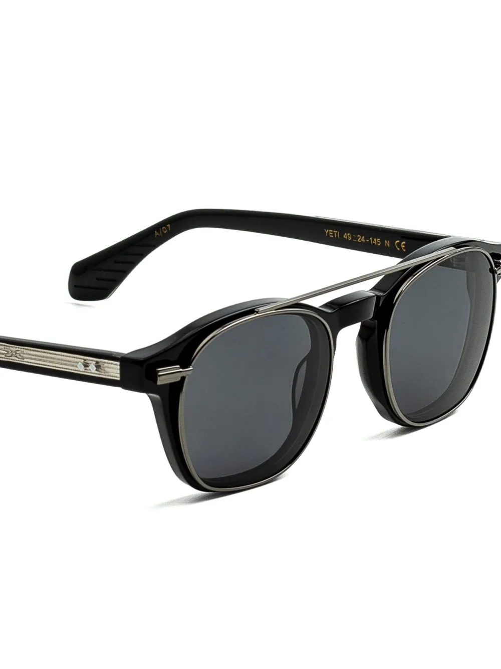 Epos Yeti zonnebril met rond montuur Zwart