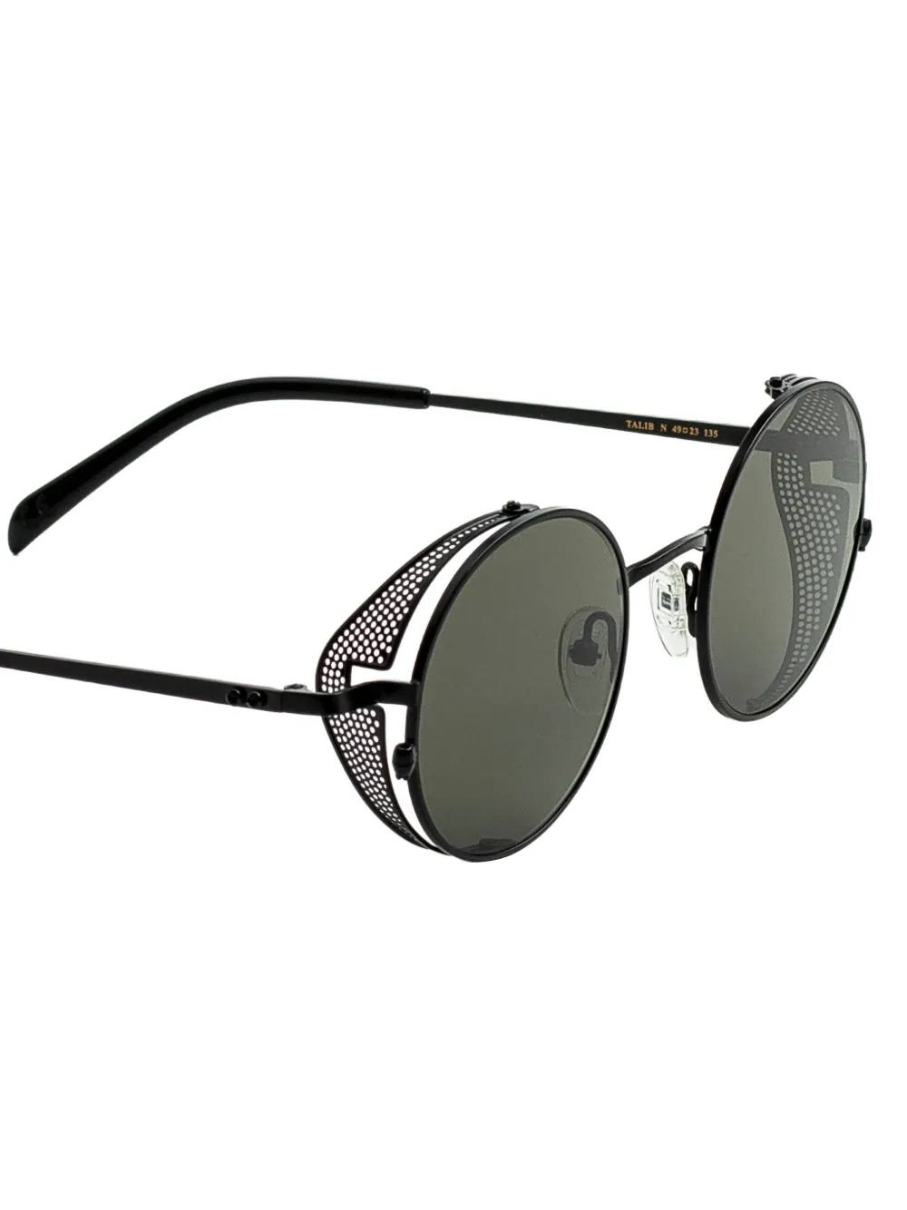Epos Talib zonnebril met rond metalen montuur Zwart
