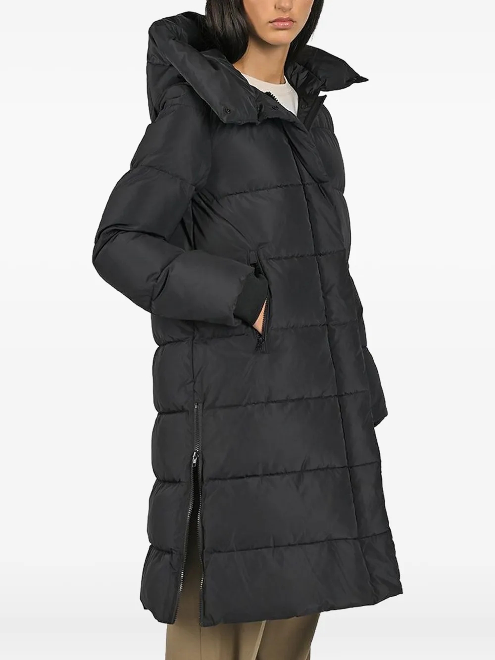 Canadian Kennedy Hooded Coat In Black