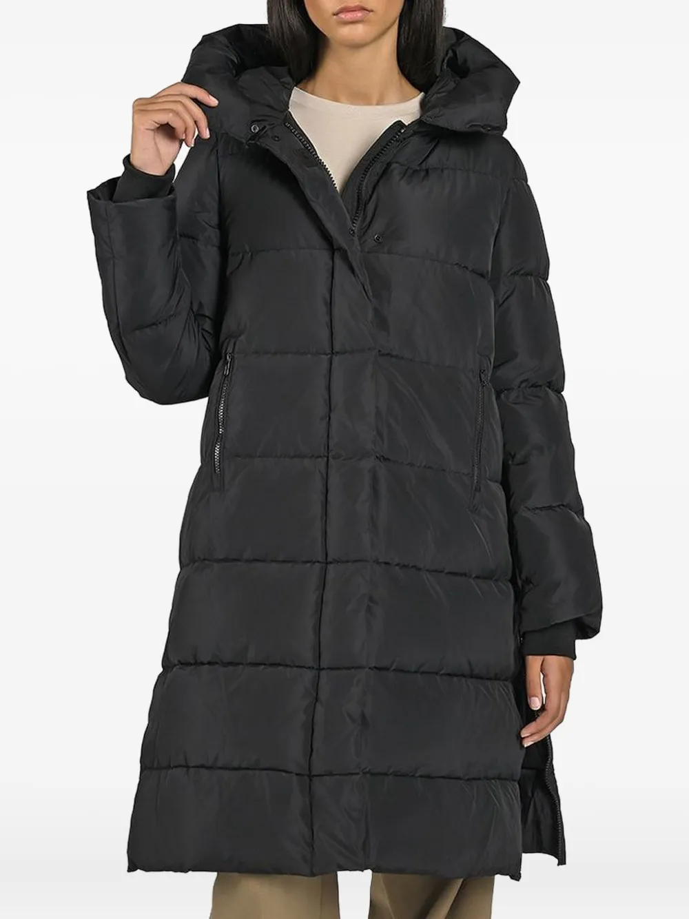 Canadian Kennedy Hooded Coat In Black
