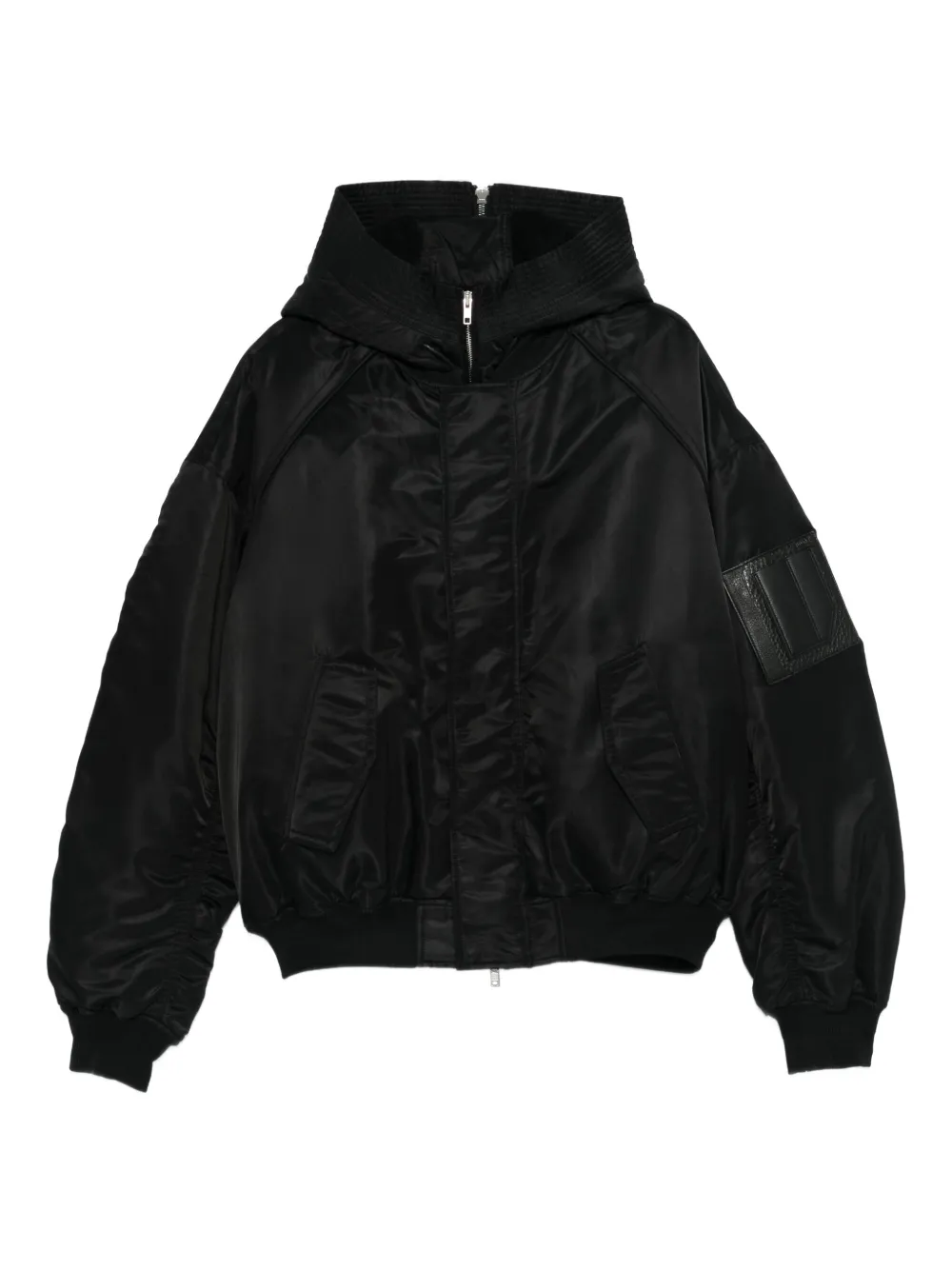 Juun.J hooded panelled jacket | Black | Image 1