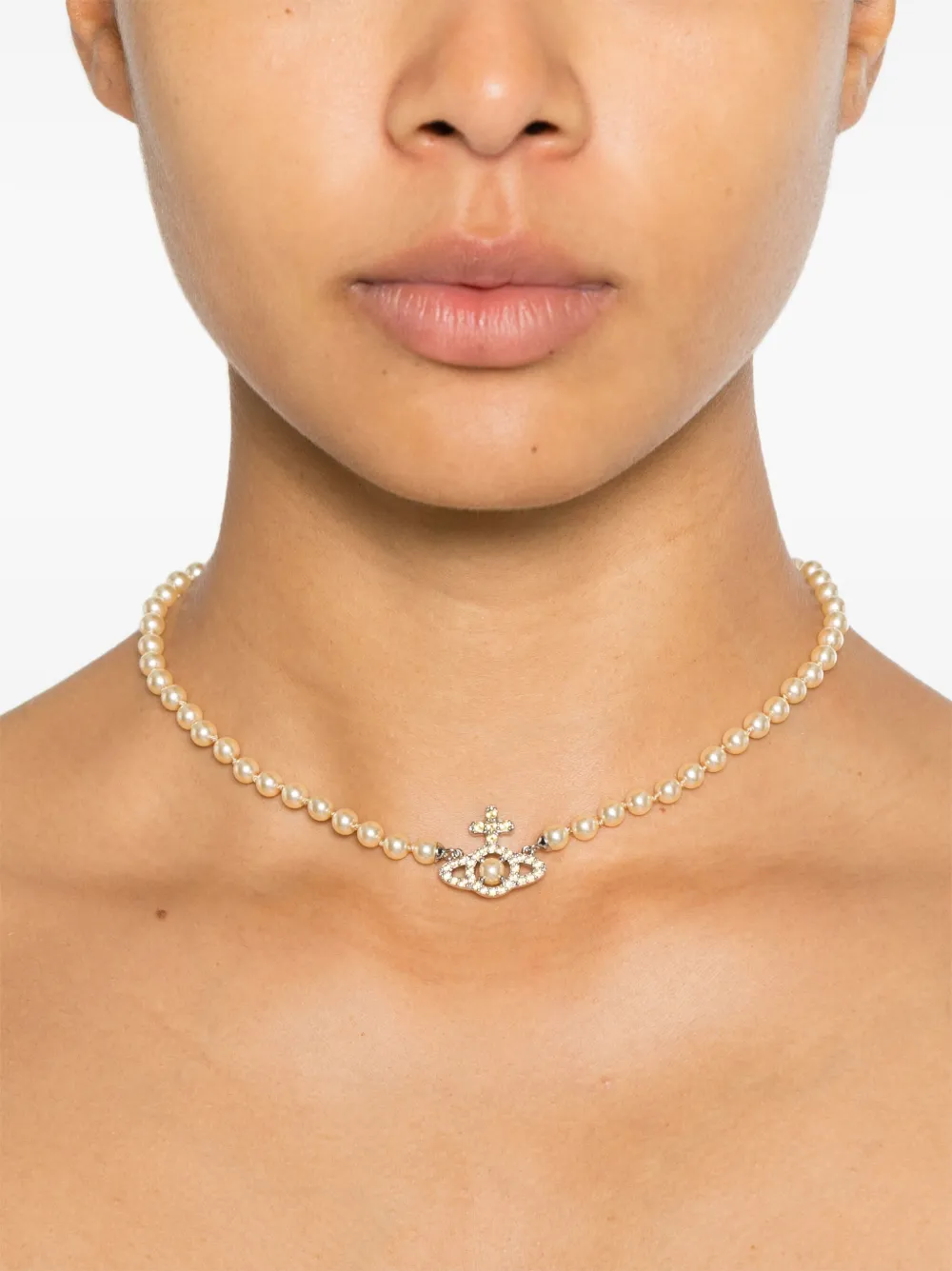 Vivienne Westwood Olympia halsketting met parels - Goud