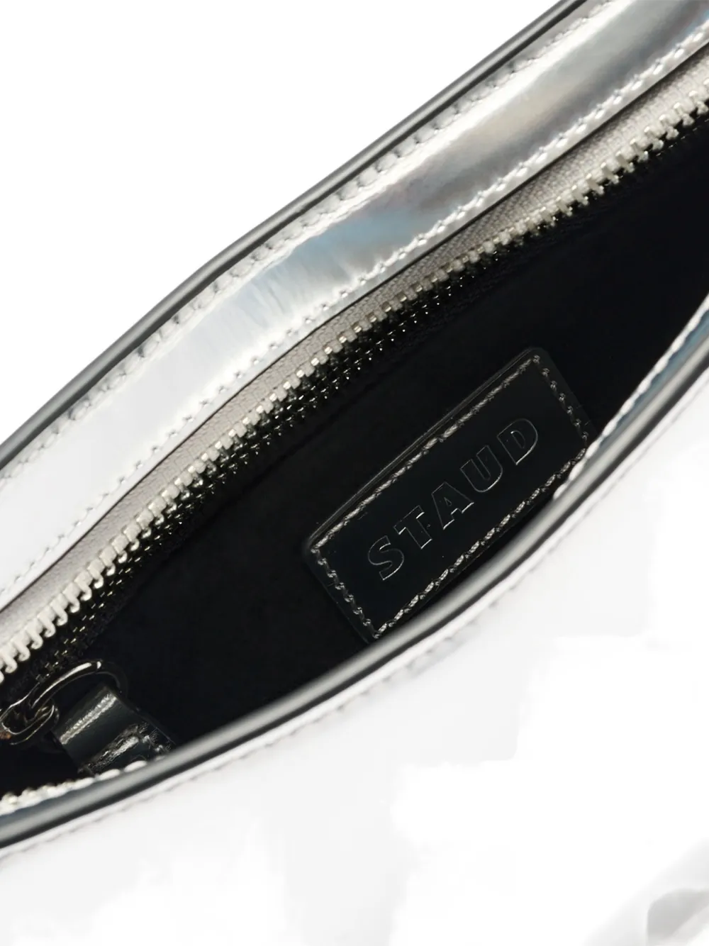 Staud Small Ollie Chain Shoulder Bag In Metallic