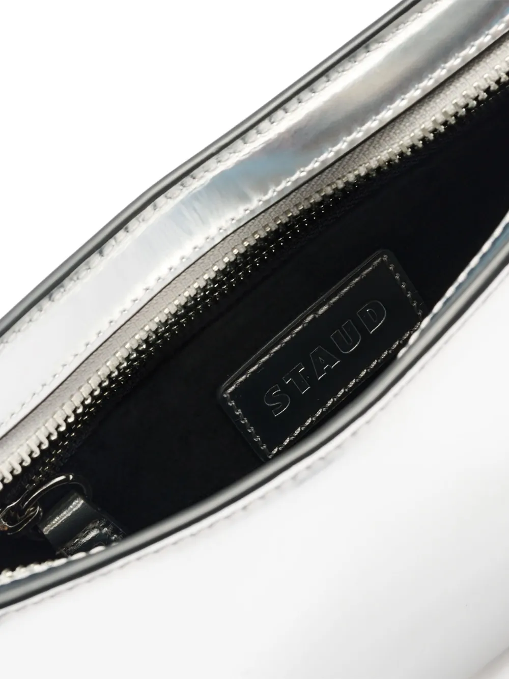 STAUD Kleine Ollie schoudertas met ketting Wit