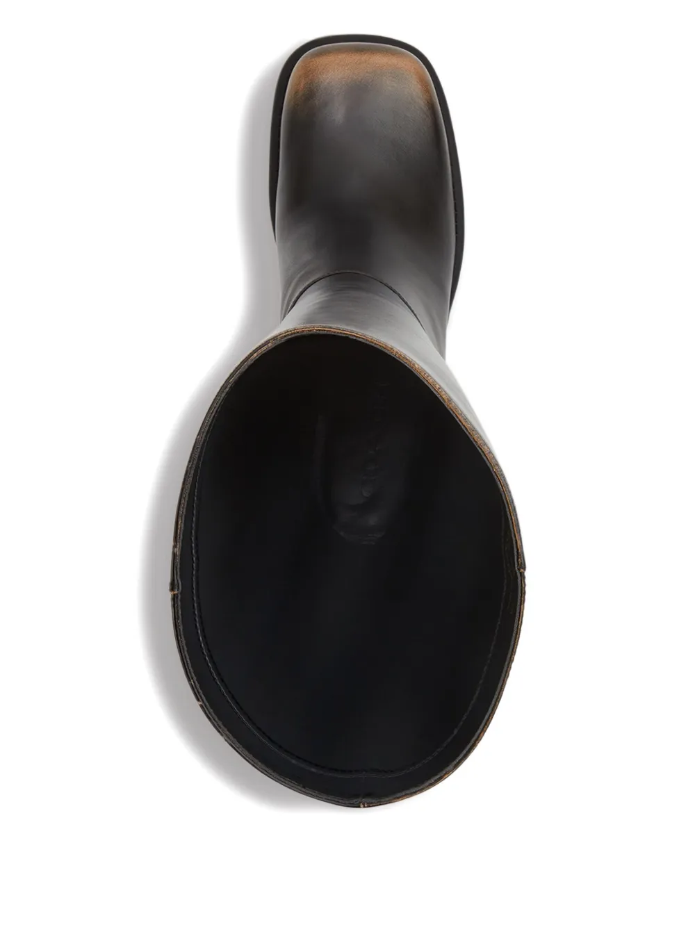 Coach Sculpted C Tall Boot In Loved Leather In Black