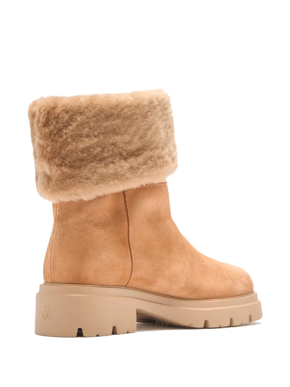 Stuart Weitzman Hudson laarzen met afwerking van bont Beige