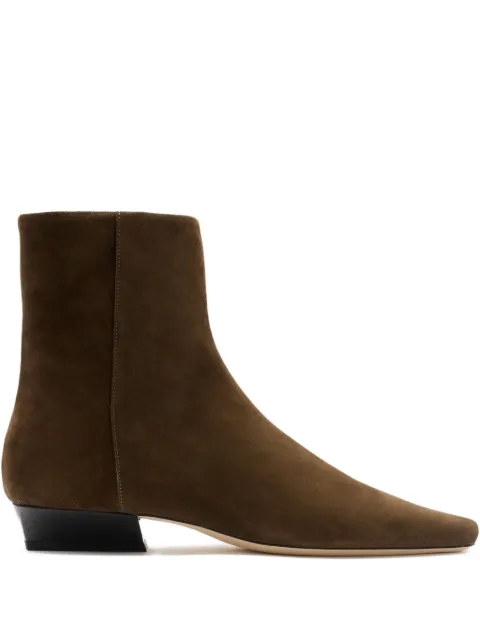 STAUD zipped block-heel ankle boots