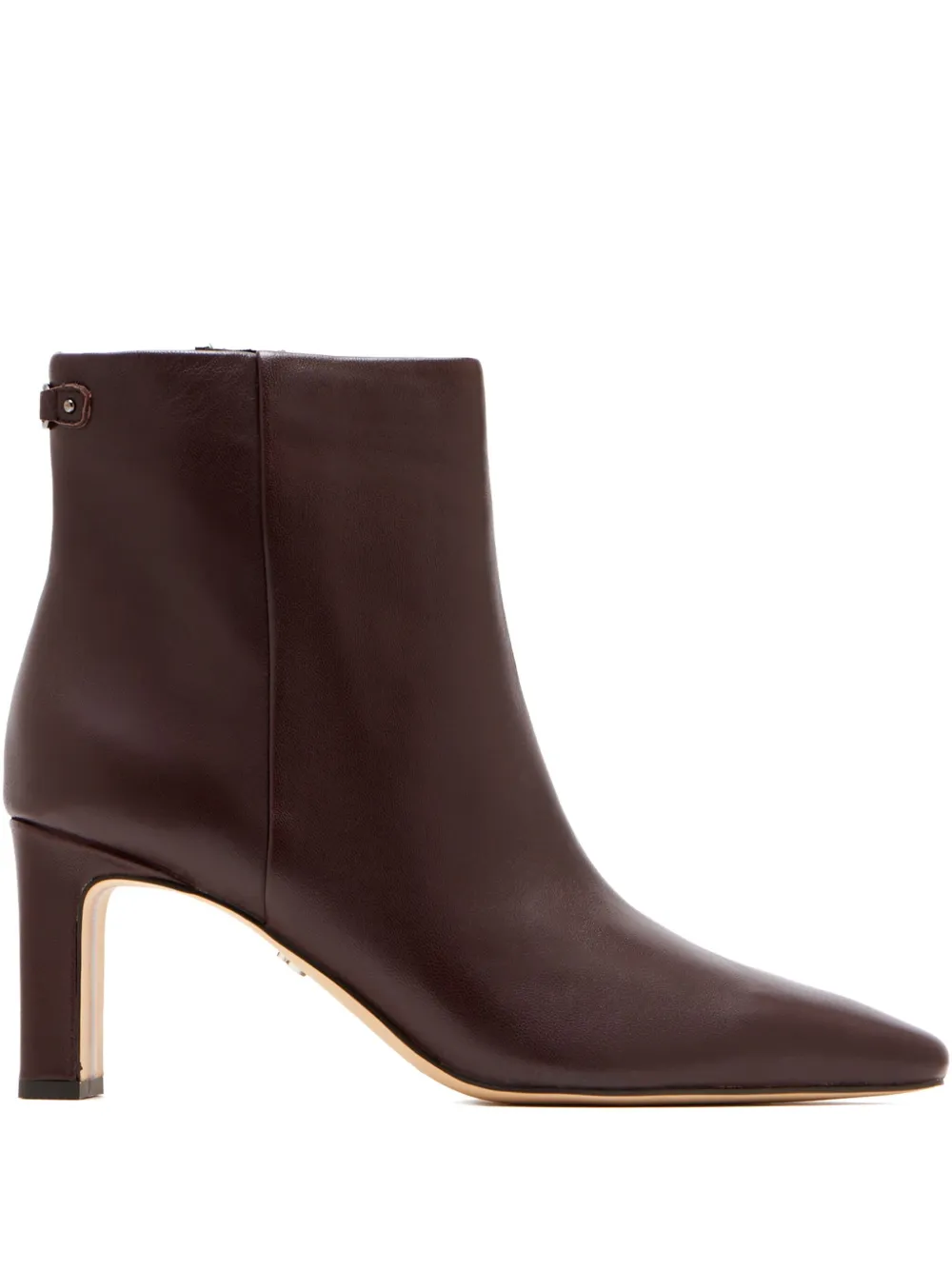 Sam Edelman 69 mm enkellaarzen met rits en hak Bruin
