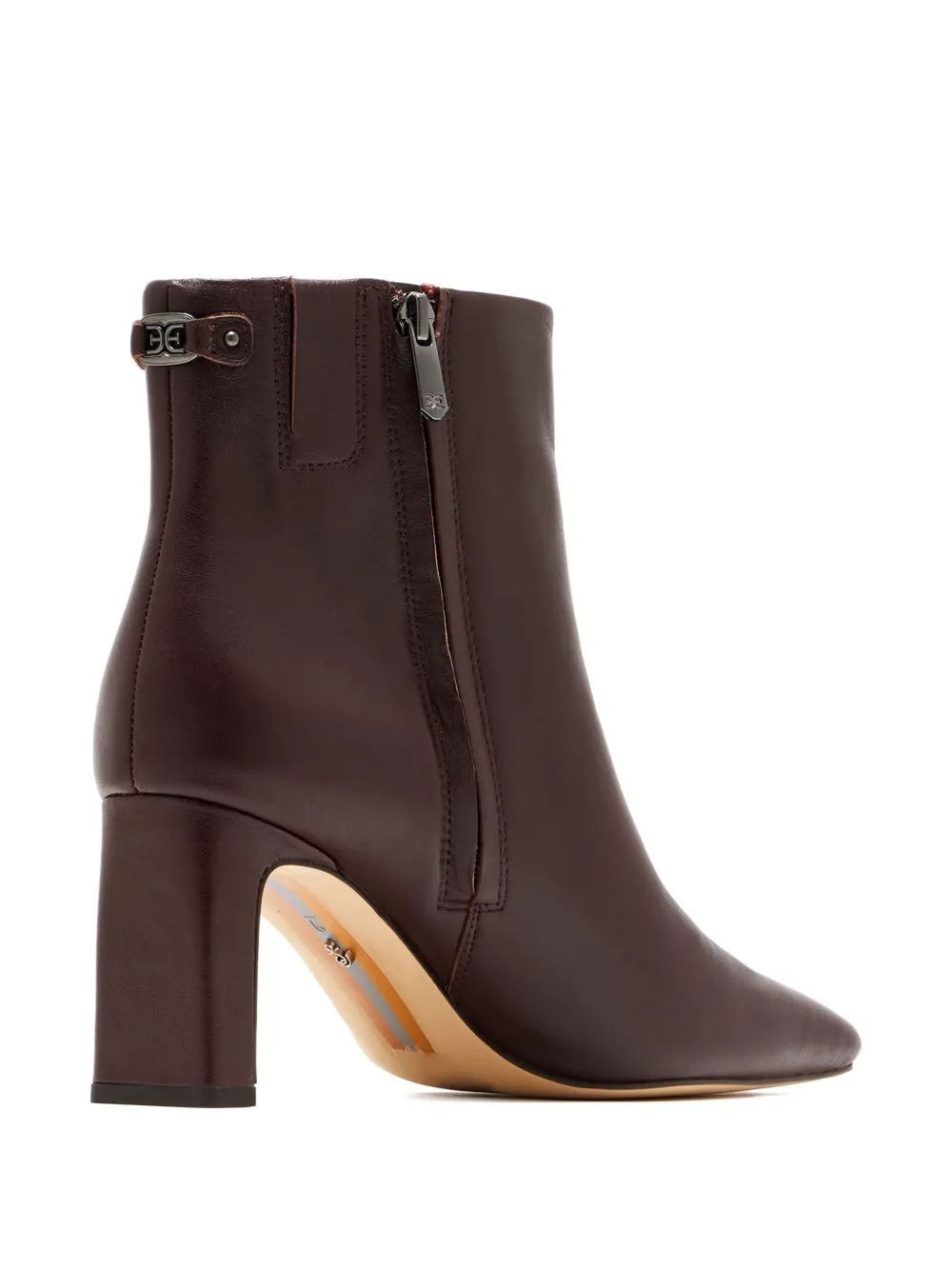 Sam Edelman 69 mm enkellaarzen met rits en hak Bruin