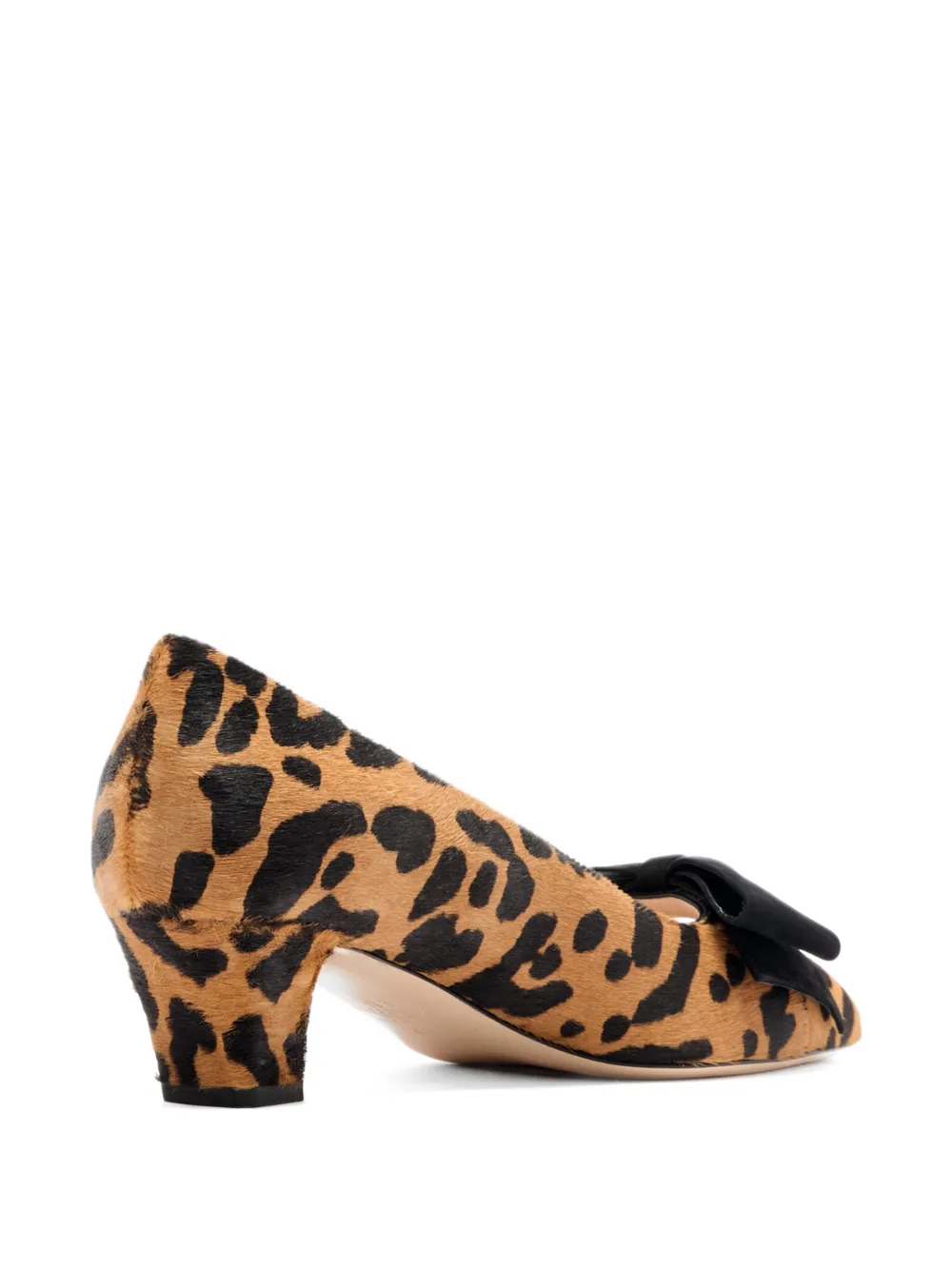 Valentino Garavani Pumps met luipaardprint en suède afwerking Beige