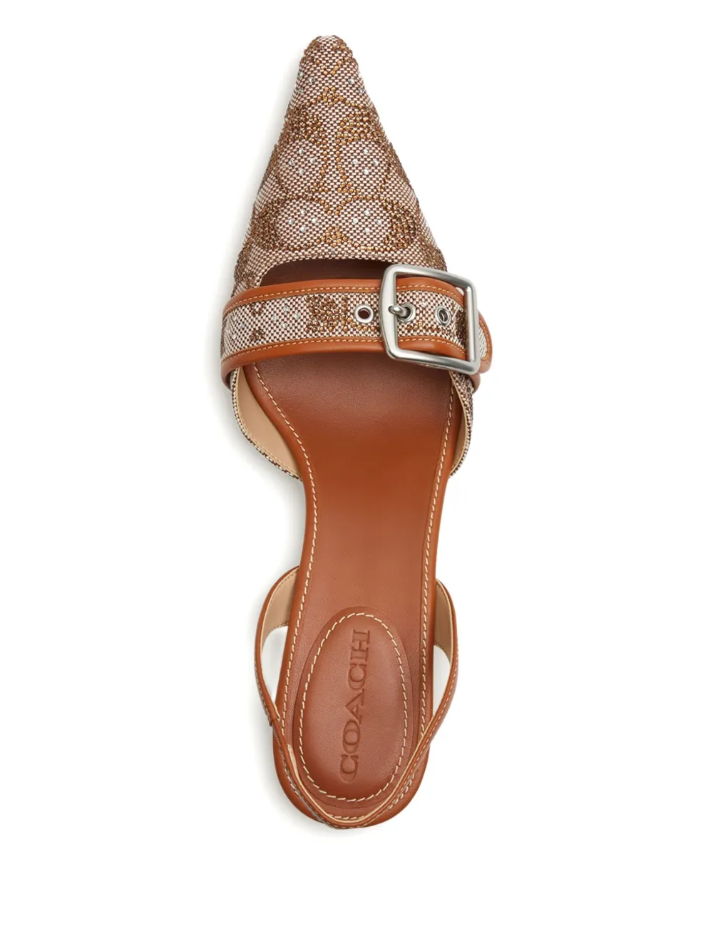 Coach Buckle Slingback Pumps In Multi