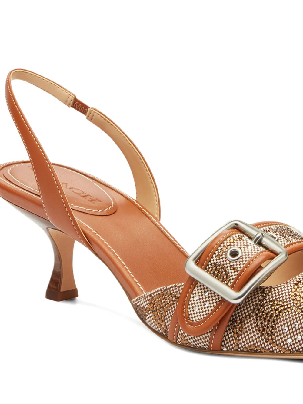 Coach Buckle Slingback Pumps In Multi