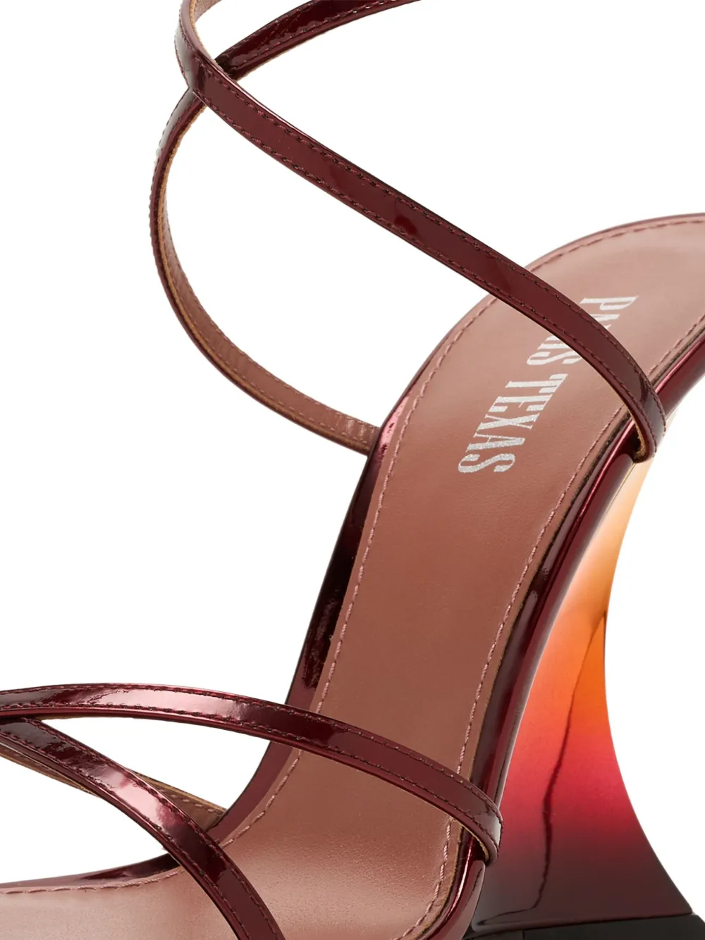 Paris Texas 105mm Nina Wrap-around Straps Wedge Heeled Sandals In Multi