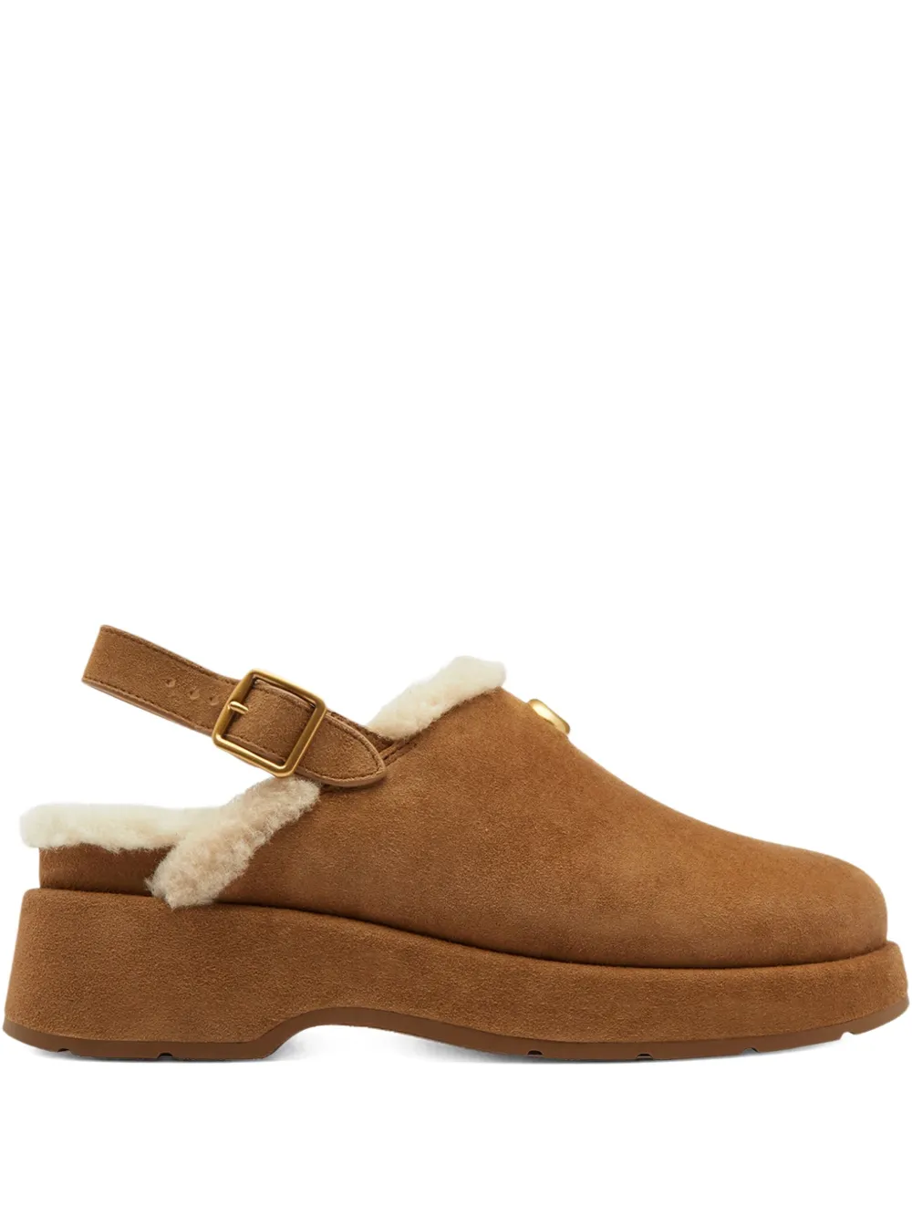 Coach 60mm Buckle-strap Mules In Brown