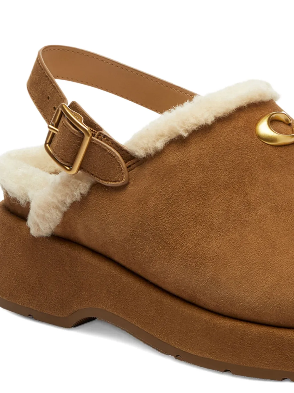 Coach 60mm Buckle-strap Mules In Brown