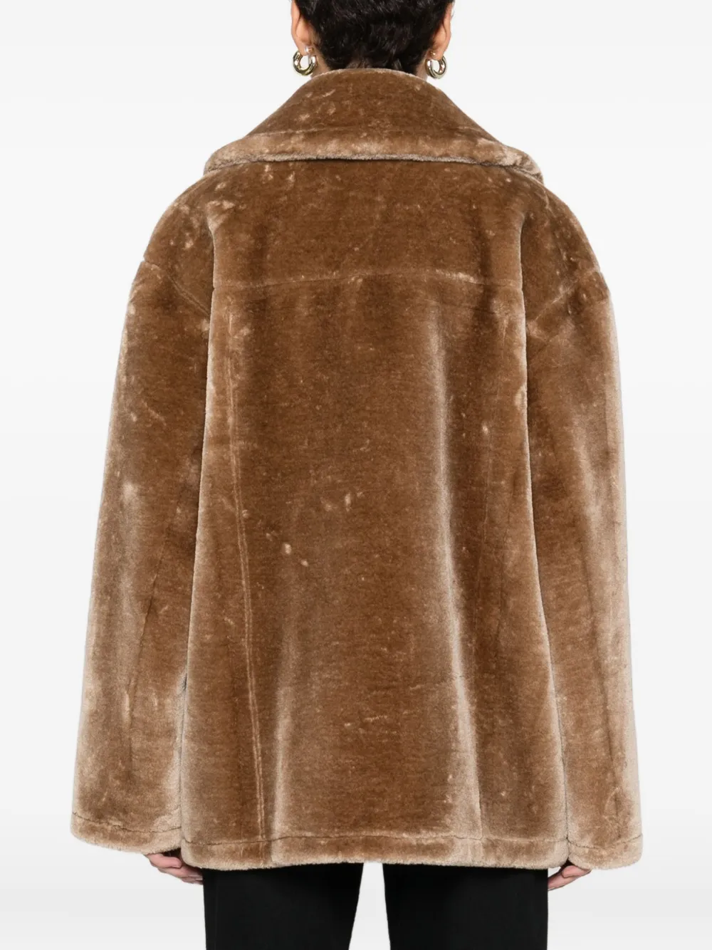 Stand Studio Notch-lapels Coat In Brown