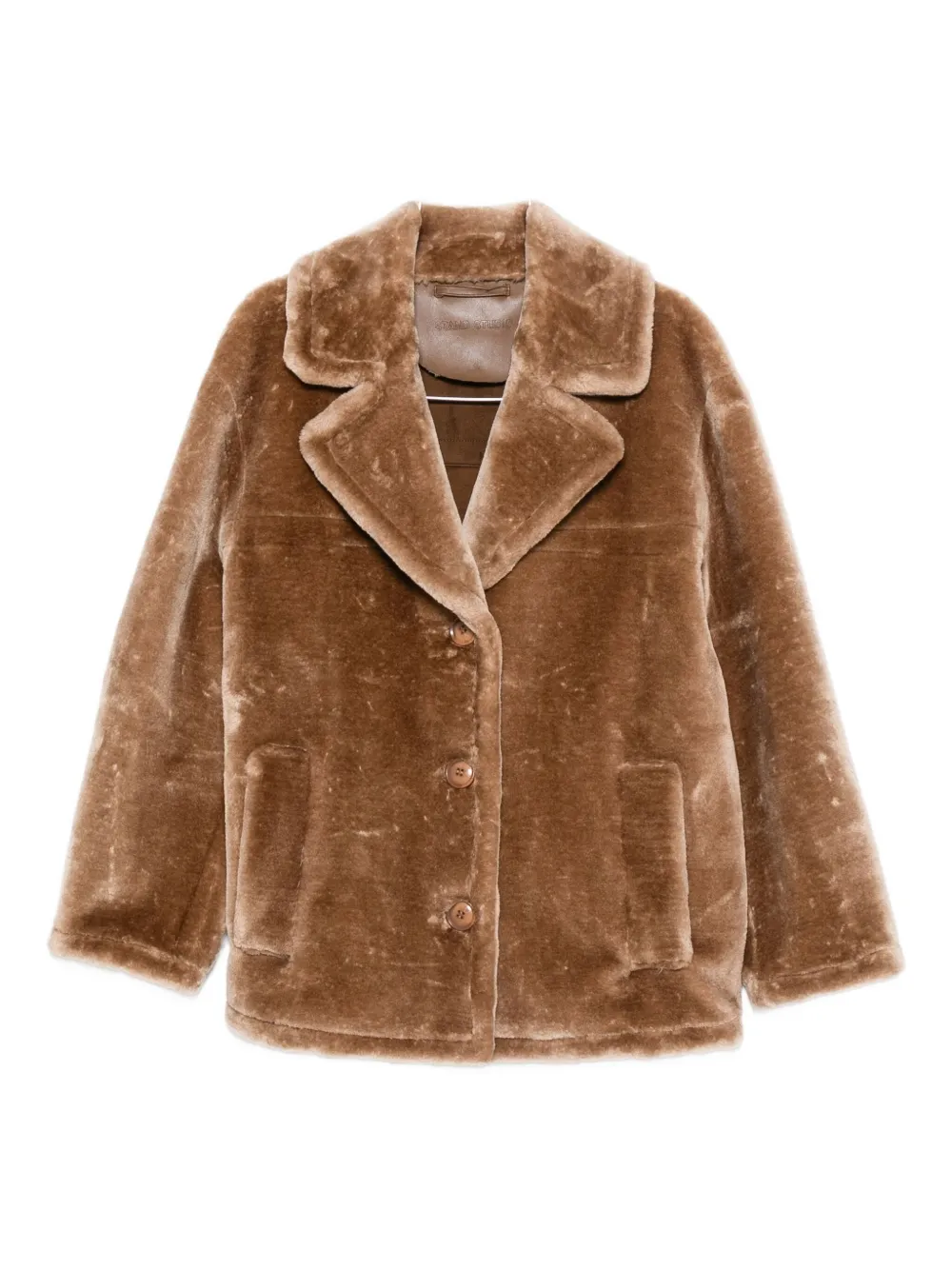 Stand Studio Notch-lapels Coat In Brown