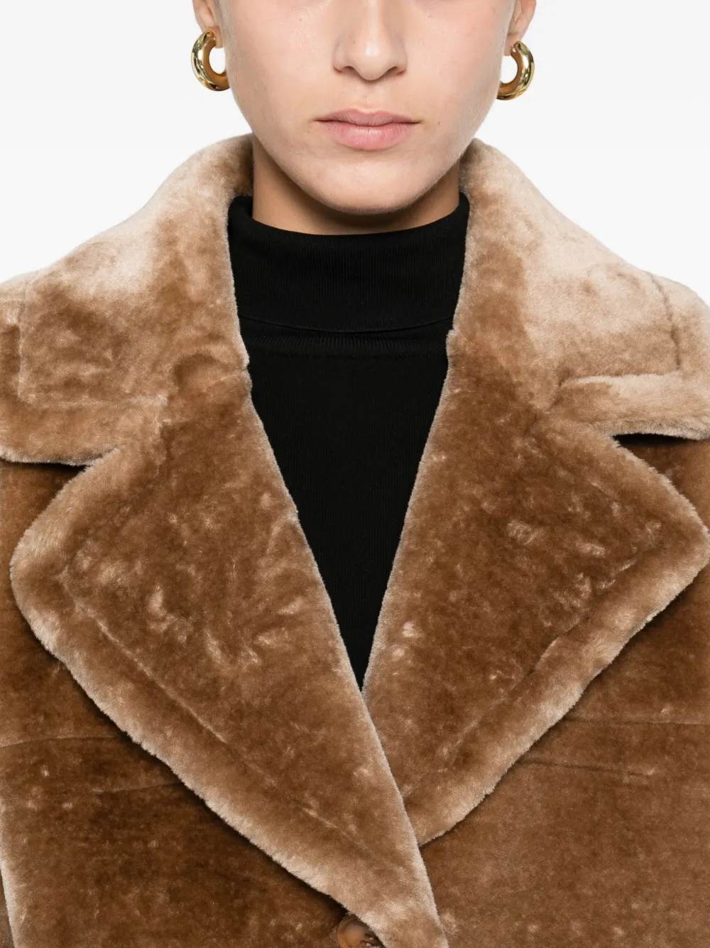 Stand Studio Notch-lapels Coat In Brown