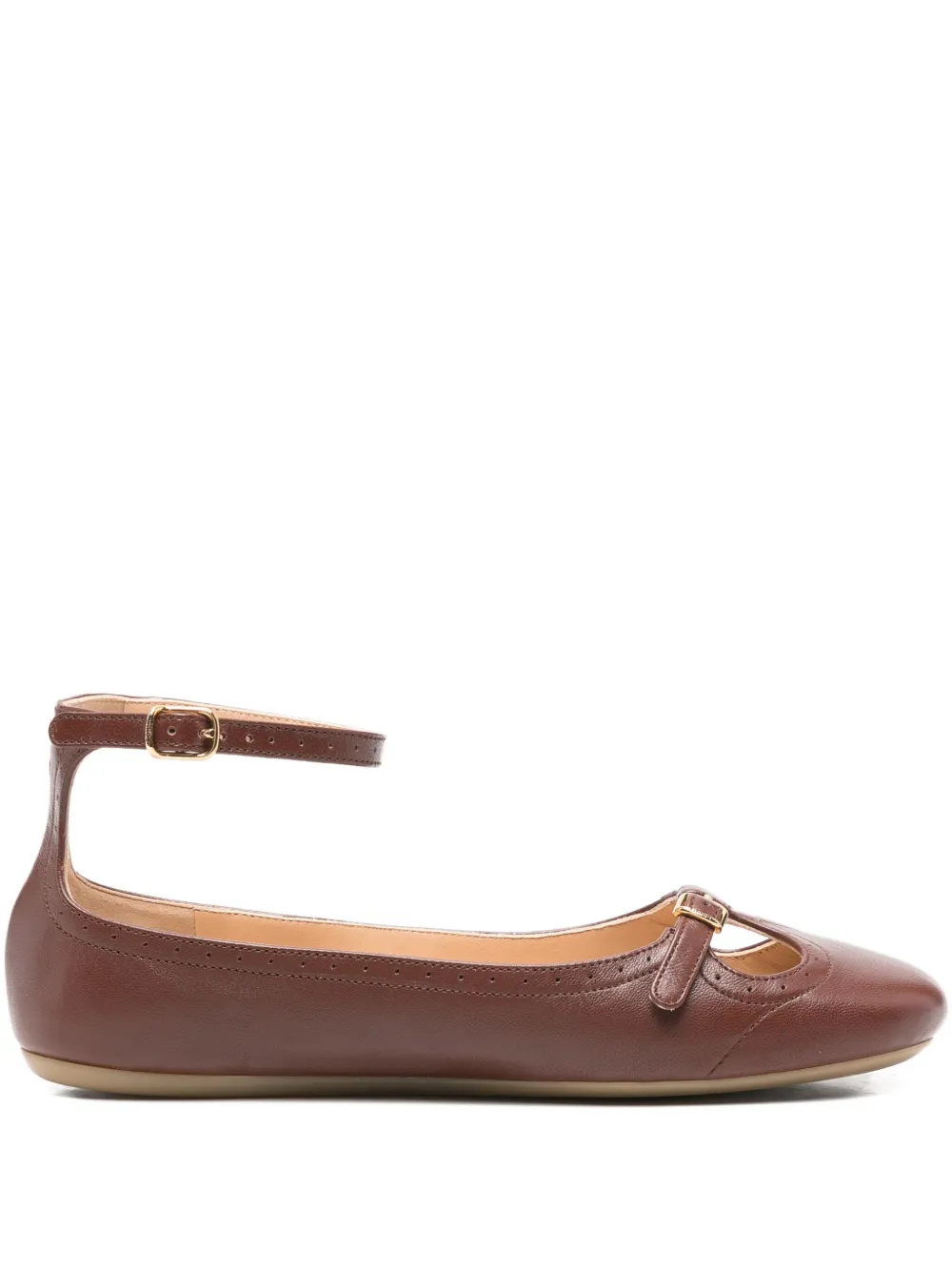 Chloé Misty Ballet Flats In Brown