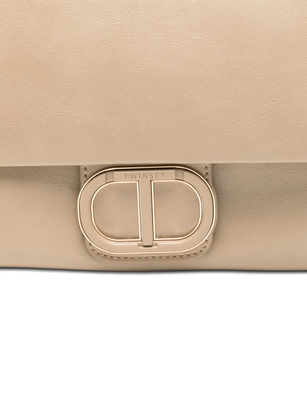 Twinset Logo-plaque Tote Bag In Neutral