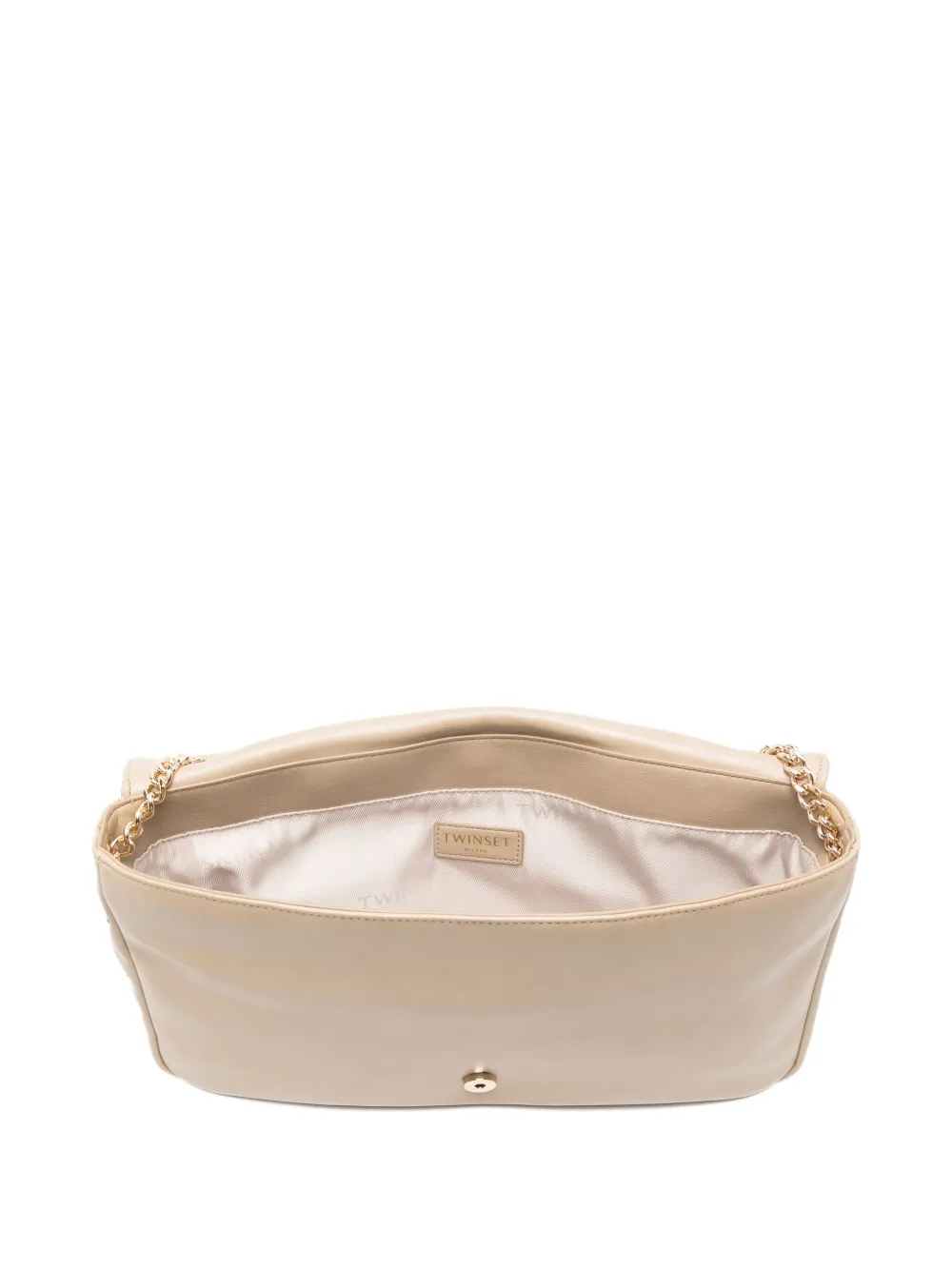 Twinset Logo-plaque Tote Bag In Neutral