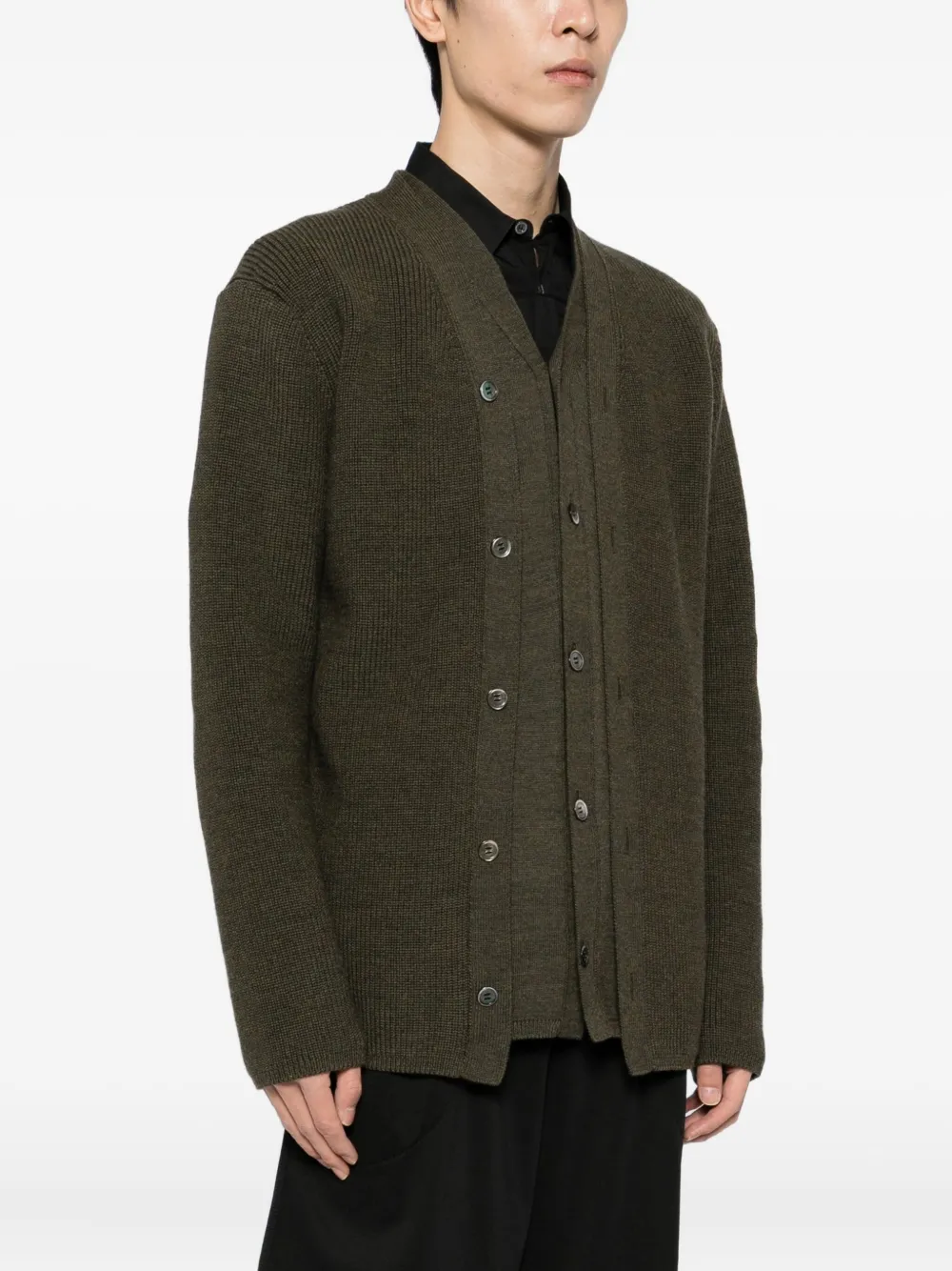 Comme des Garçons Homme Plus Wollen vest Groen