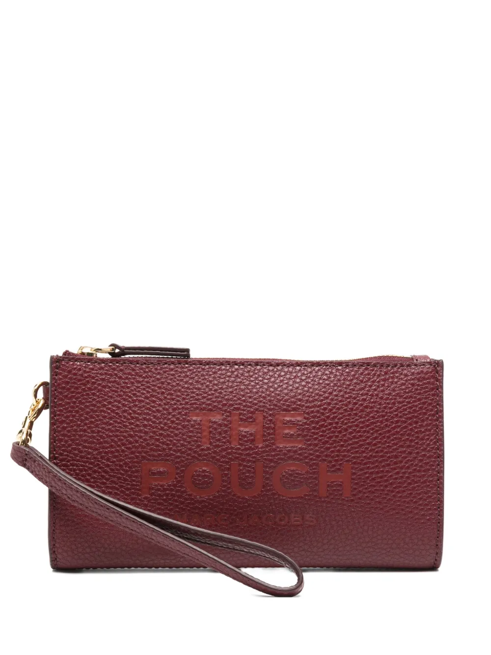 Marc Jacobs The Leather Pouch Clutch Bag In Red