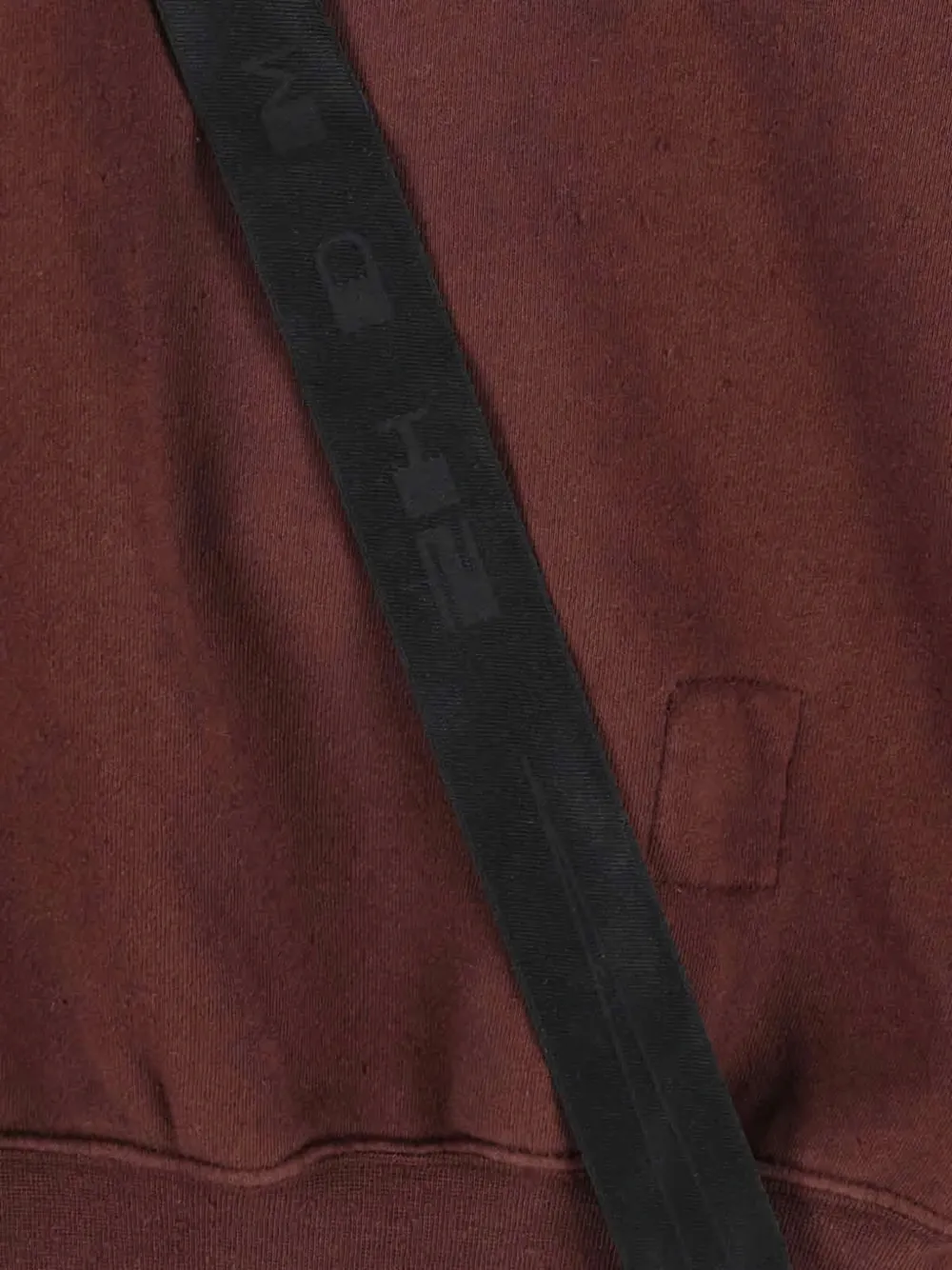 Rick Owens Drkshdw Asymmetric Hem Hoodie Kangaroo Pocket In Burgundy