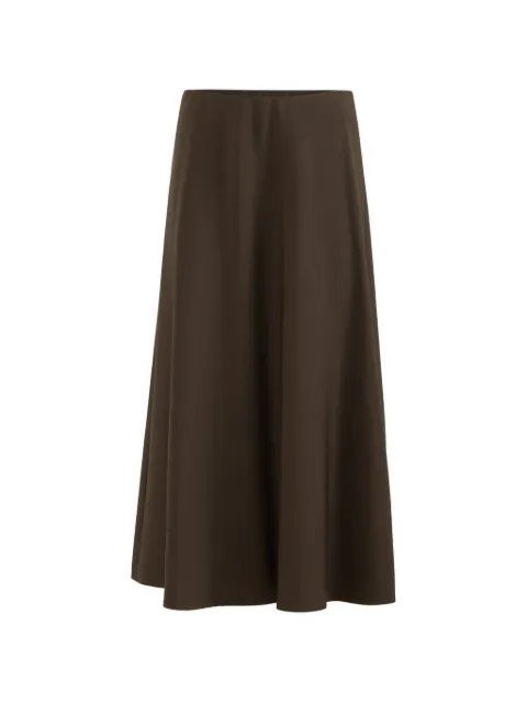 Brunello Cucinelli comfort virgin wool and viscose twill flute skirt