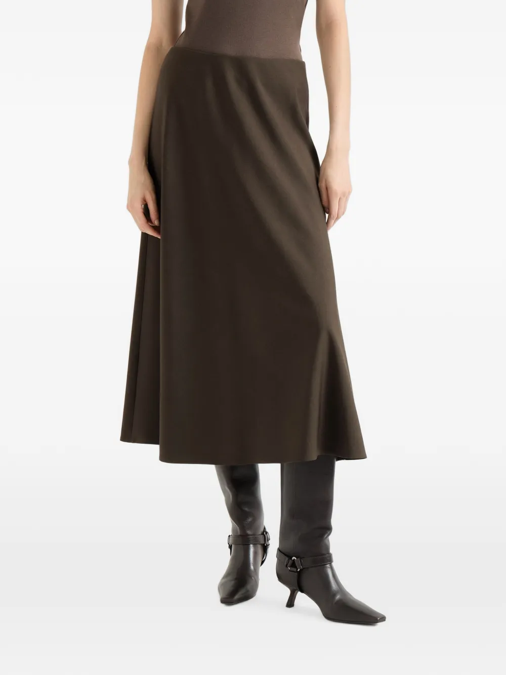 Brunello Cucinelli A-lijn midi-rok Bruin